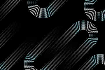 Black abstract background. Abstract elegant black background with shiny gold geometric lines.   Luxury and gold gradient geometric shape graphic elements. Vector illustration.