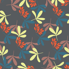 Cute feminine watercolor seamless pattern with wildflowers.hand drawn,