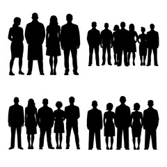 Community Silhouette for Ramadan and Eid Design Icon Bundle