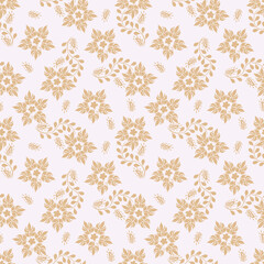 Seamless pattern with floral motifs. Vector illustration.