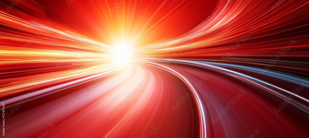 Poster abstract red and orange swirling light trails a dynamic representation of speed and motion