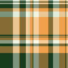 Present fabric textile seamless, softness plaid vector tartan. Youth pattern background check texture in amber and pastel colors.