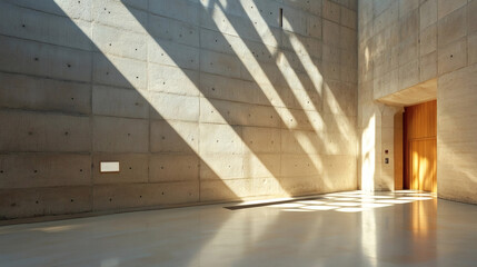 Sunbeams through modern architecture