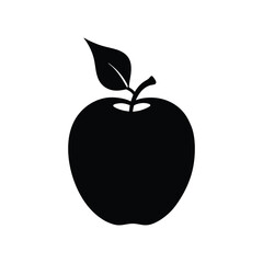 Rose Apple Fruit Silhouette Vector | Black and White Rose Apple Illustration