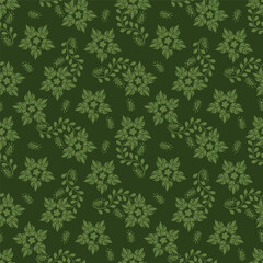 Seamless pattern with floral motifs. Vector illustration.