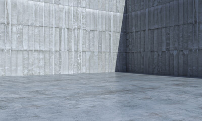 Empty concrete room corner