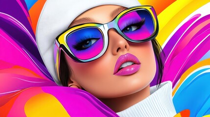 Fashion Influencer Pop Art Cover. An influencer social media cover image reimagined in pop art,...