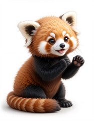 Obraz premium Fiery Charm: Red Panda