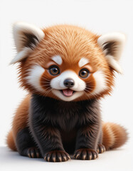 Naklejka premium Fiery Charm: Red Panda