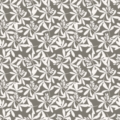 Seamless pattern with floral motifs. Vector illustration.