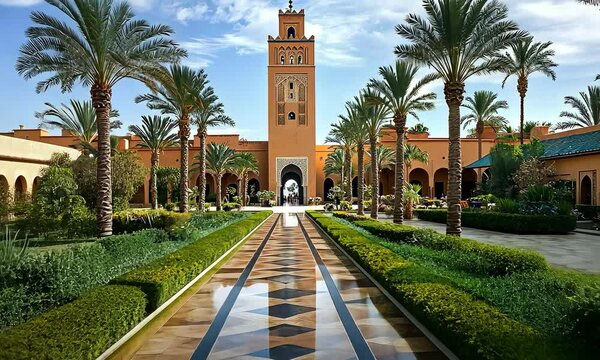 Spanish old town, camera walking towards Castello 