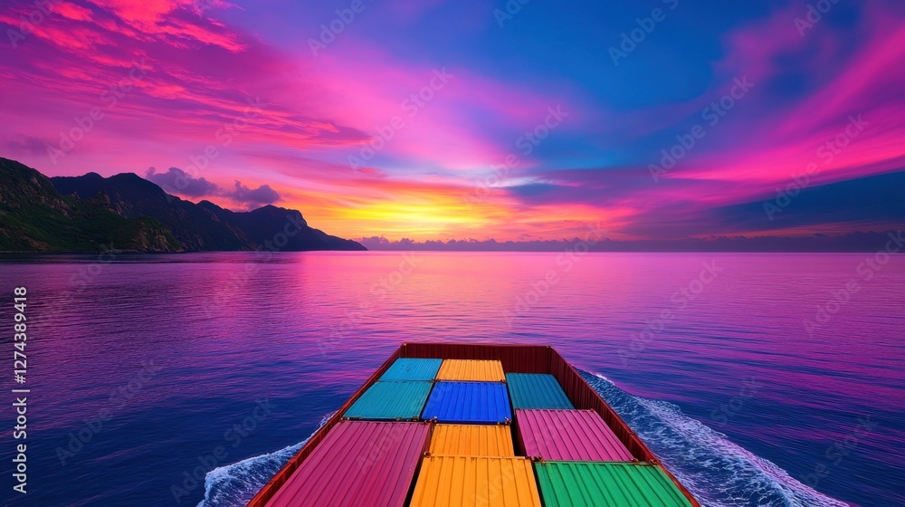 Poster blockchain-based trade network. a decentralized, secure system for tracking global container shipmen