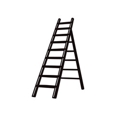 ladder isolated on white  vector illustration