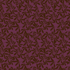 Trendy exotic hand drawn flowers seamless pattern. Floral background for textile, wallpaper, banner, covers, surface, printing and home decor. Flower vector illustration