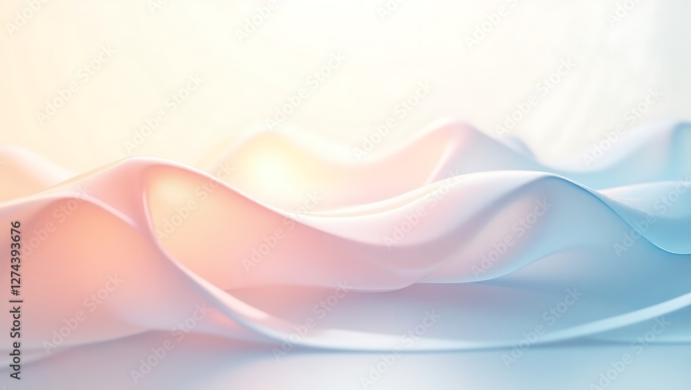 Aufkleber translucent glass effect with a serene gradient background. generative ai.