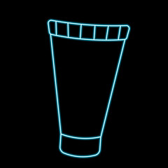 Cream tube in neon effect