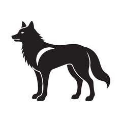 Italian wolf silhouette- the majestic national symbol of Italy