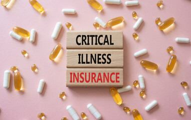 Critical Illness Insurance symbol. Concept word Critical Illness Insurance on wooden blocks....