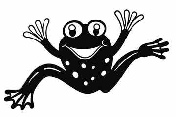 Animal set of Funny Peeking, Cute Tiny, Happy Waving, Adorable Little Frog , Cheerful Baby,Funny Armadillo silhouette on white background.