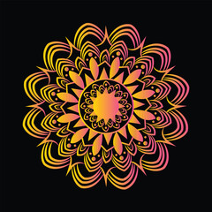 Flower mandala, vintage mandala, flower mandala, ethnic mandala line art.