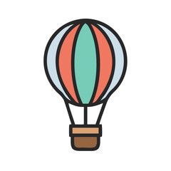 hot air balloon icon design