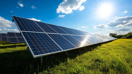 solar panels on the field
