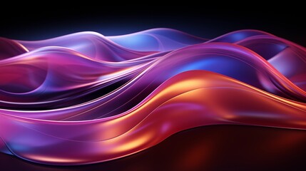 Abstract pink and purple waves flowing smoothly in digital background