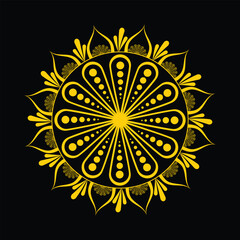 mandala design for coloring book, Oriental mandala design.