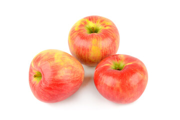 Set of Red apples isolated on white