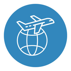 Worldwide Shipping Air Icon