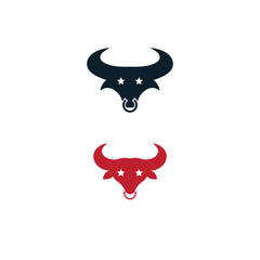 bull head logo. bull head vector illustration for icon, symbol or logo 