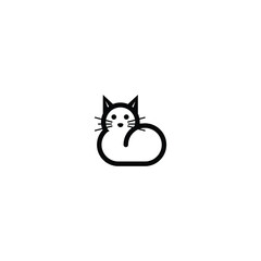 cat line logo. cat vector illustration for icon, symbol or logo