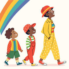 People colorful vector