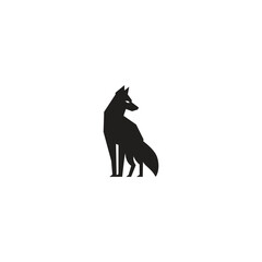 fox vector illustration for icon,symbol or logo. fox silhouette
