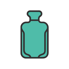 hot rubber water bottle icon design