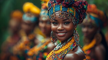 Fototapeta premium Celebrating international women's day with vibrant cultural dance