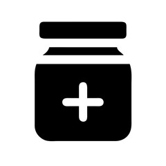 Obraz premium jar with a plus symbol icon design