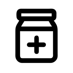 Obraz premium jar with a plus symbol icon design