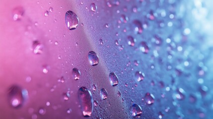 Abstract Pink and Blue Water Droplets Background
