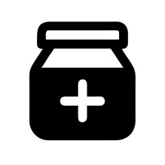 Obraz premium jar with a plus symbol icon design