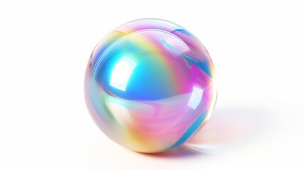 An illustration of a rubber bouncy ball with glossy finish and subtle highlights, isolated on a white background.