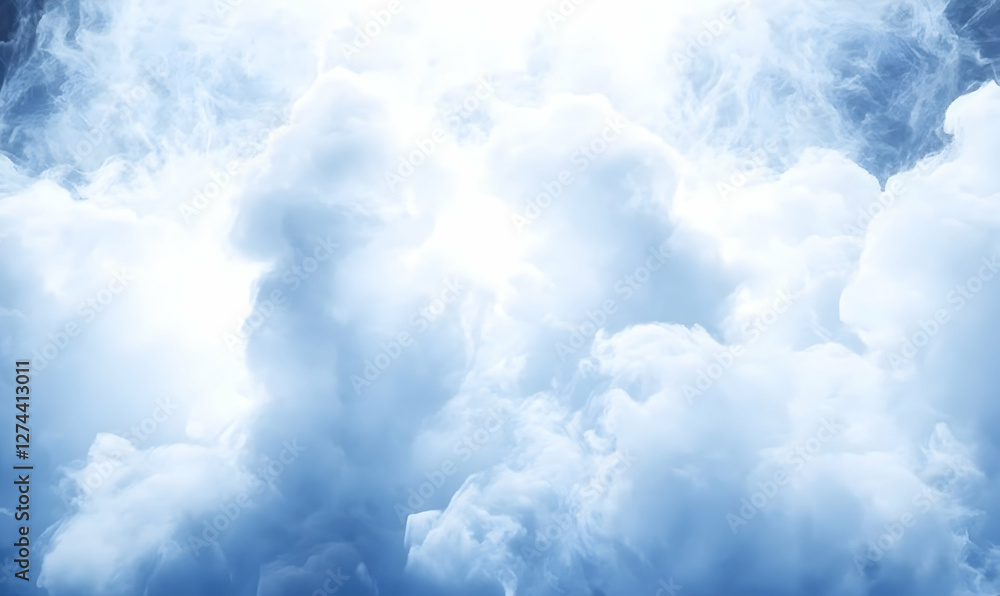 Poster abstract cloud-like smoke in bright light. possible use background image for graphic design