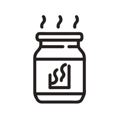 jar with steam icon design