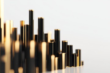 Obraz premium Abstract art installation modern gallery photography minimalism close-up contemporary structure