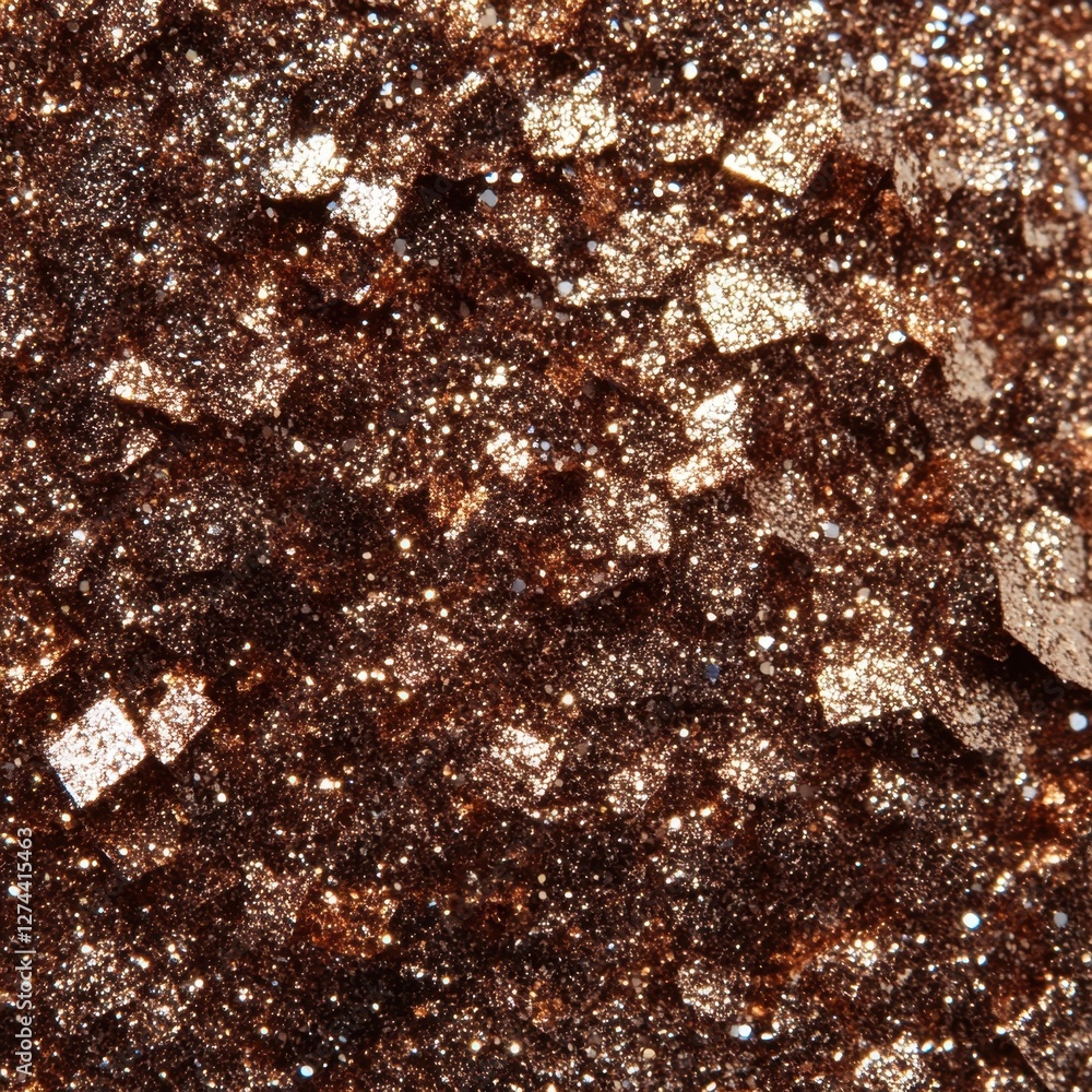 Poster intricate bronze glitter texture captivating light and shadow play a mesmerizing visual feast for de