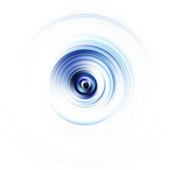 Colorful radial motion effect. Abstract rounded background. Color curves and sphere.