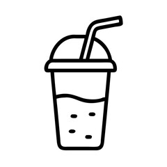 juice glass with straw icon design