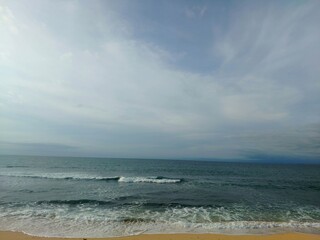 Enjoying the ocean view at Balangan beach, Bali.