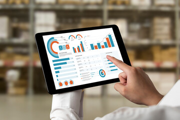 Business data dashboard provide business intelligence analytic for marketing strategy planning...