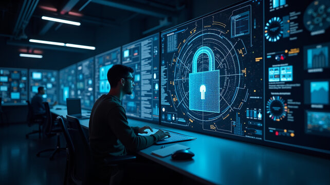 Cybersecurity AI detecting threats in real-time